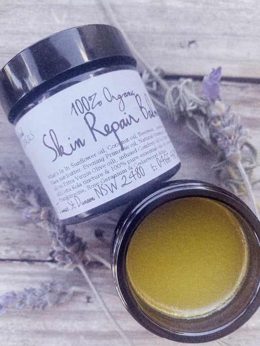 qualified herbalist, fiona gray, blessed botanicals apothecary, hand made with love and consciousness, seer intuitive, healing balm, artisan, artisinal, hand crafted, small batch, skin repair balm, cracked heels hands, raw natural beeswax, evening primrose, comfrey, wound healing, soothe, chapped, cuts, burns, bites, stings, scrapes, scratches, Jojoba, Cocoa butter, Shea nut, Natural Vitamin E, Infused Calendula, Lavender, Frankincense, Rose Geranium, Cedarwood Atlas